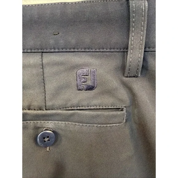 Foot Joy Navy Blue Flat Front Golf Casual Shorts Size W34 Classic Preppy - Picture 14 of 14